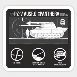 Infographics of Pz-V Panther Sticker